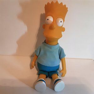The Simpsons Bart Simpson Dan Dee 11" Vinyl Plush Doll Toy Vintage Groening 1990